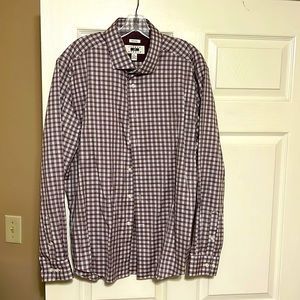 XL Joseph Abbound Maroon patterned dress shirt